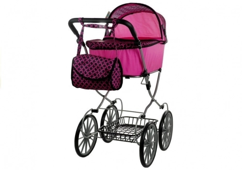 Leļļu rati Alice Retro XL Pink