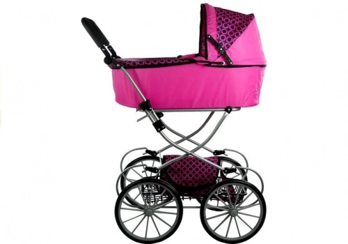 Leļļu rati Alice Retro XL Pink