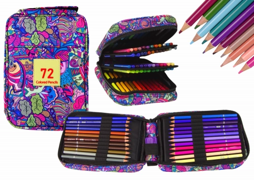 Little Artist's Set in a Pencil Case, Crayons, 72 pcs.