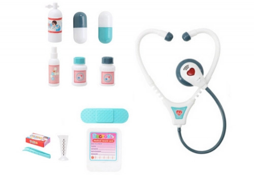 Little Doctor Medical Kit In Suitcase Lights Sounds Blue