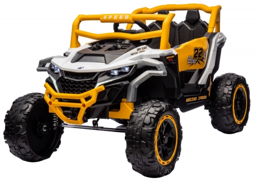M1 White and Yellow Battery-Powered Vehicle 4x4