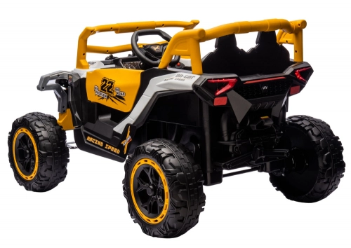 M1 White and Yellow Battery-Powered Vehicle 4x4