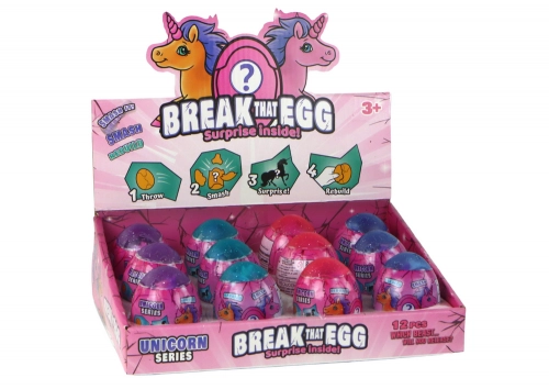 Magic Cracking Unicorn Egg in Shell 4 Colors 6 cm