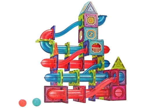 Magnetic Blocks 145 Pieces 3D Slide For Balls