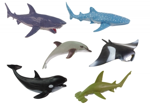 Marine Animals Fish Large Set Figures and Accessories 24 pcs.