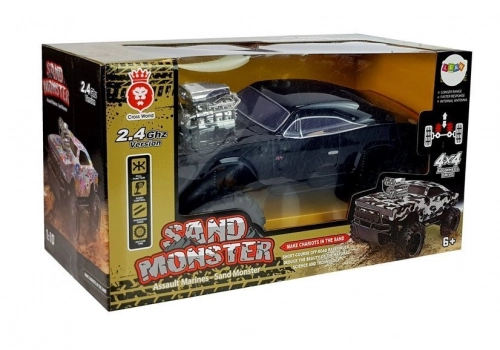 Mašīna ar pulti Terrain Car 4x4 Black