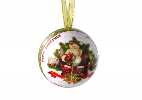 Metal Christmas Tree Decorative Metal Bomb Santa Claus by the Christmas Tree