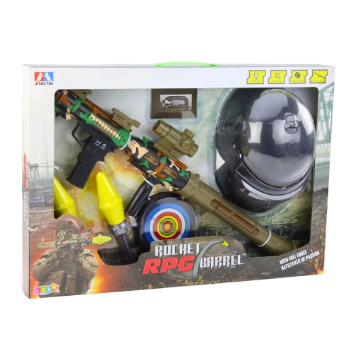 Military Set Military Bazooka RPG Helmet Tracza Foam Bullets