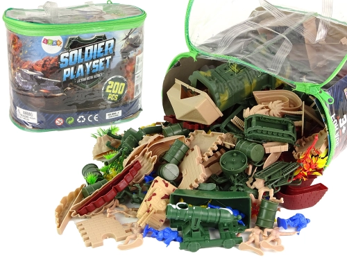 Military Set Military Figures Weapons Vehicles 200 Pieces