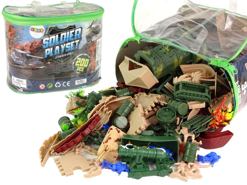 Military Set Military Figures Weapons Vehicles 200 Pieces