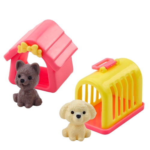 Mini Doll Dress Dog Kennel Carrier Set