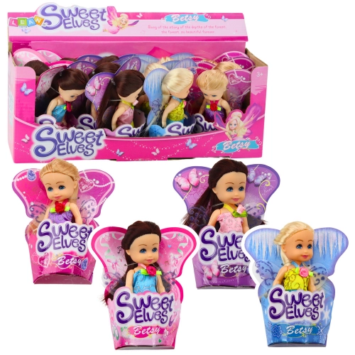 Mini Doll Fairy Elf Blue Purple Pink Mix 11.5cm