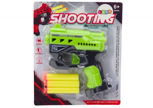 Mini Foam Dart Gun With Suction Cups, green