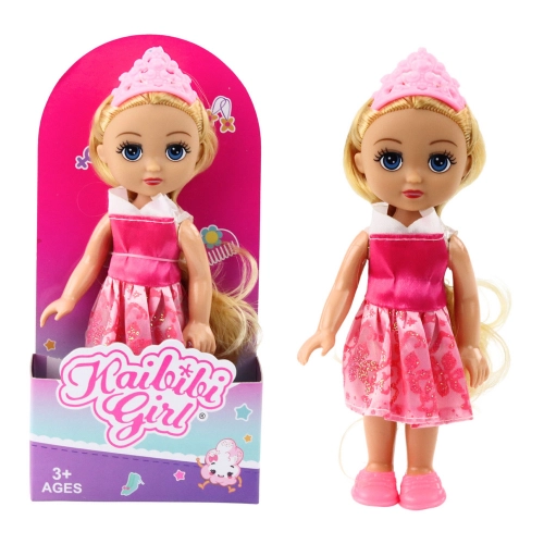 Mini Princess Doll Crown Decorated Dress 17cm Mix