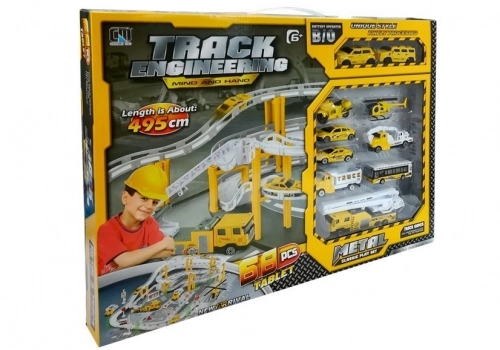 Multi Level Racing Track Parking With Accessories 10 Vehicles Cars Included