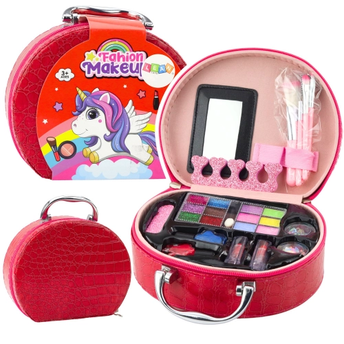 Nail Makeup Beauty Set in a Red Cosmetic Bag