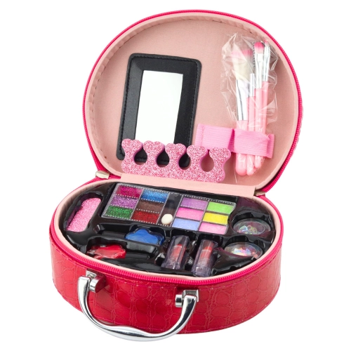 Nail Makeup Beauty Set in a Red Cosmetic Bag