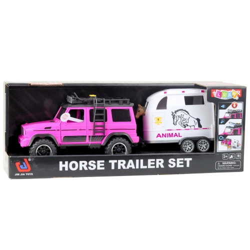 Off-road Vehicle with Horse Trailer, Figure, Lights, Sounds