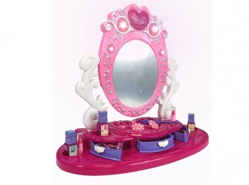 Pink Dresser Beauty Set with Mirror Lights Sounds