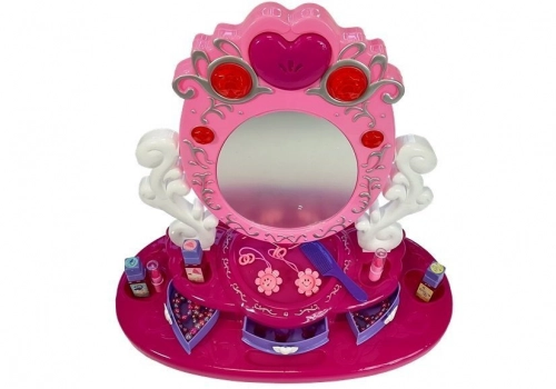 Pink Dresser Beauty Set with Mirror Lights Sounds