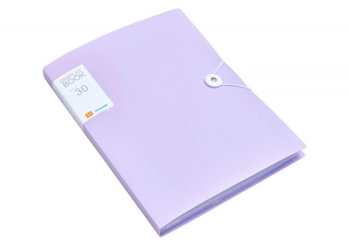 Plastic Folder with Elastic Band 30 Pcs Purple A4