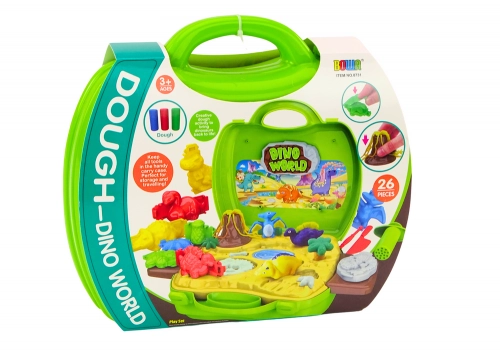Playdough Dinosaur World In A Suitcase Molds Tools Green
