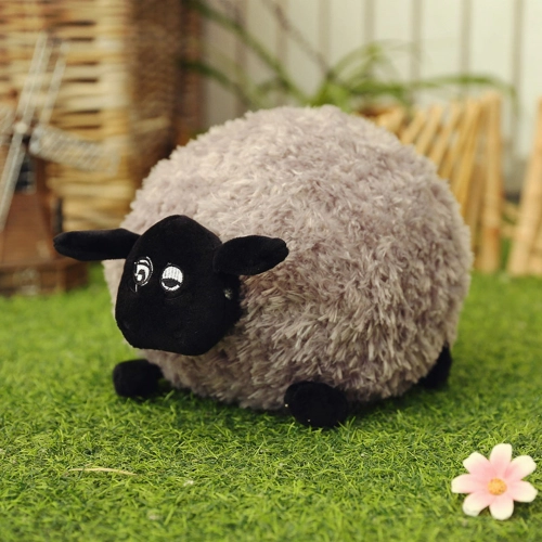 Plush Mascot Cuddly Sheep With Curly Wool Light Brown 20cm