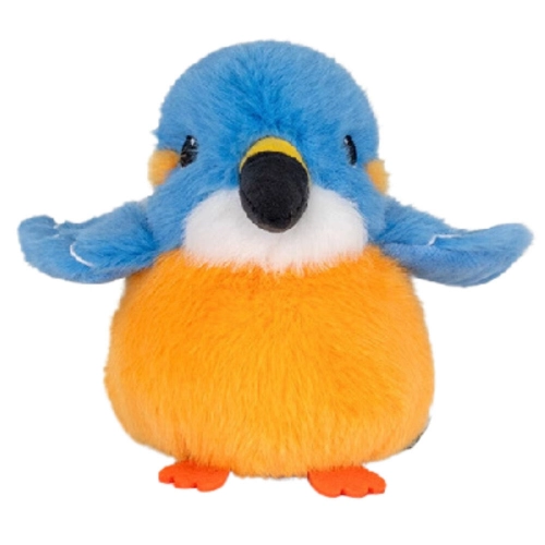Plush Mascot Cuddly Toy Bird Blue Orange 12cm