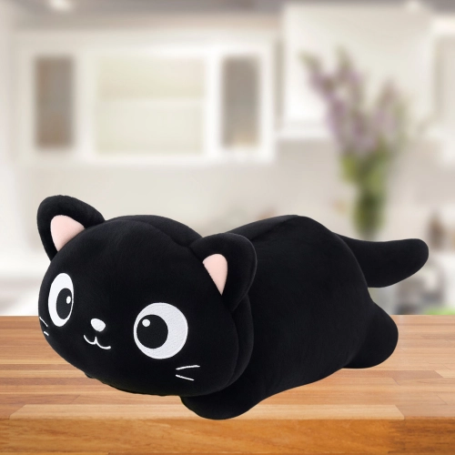 Plush Mascot Cuddly Toy Cat Big Eyes Black 45cm