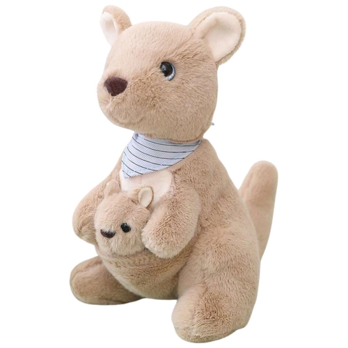 Plush Mascot Cuddly Toy Kangaroo With Cub 23cm