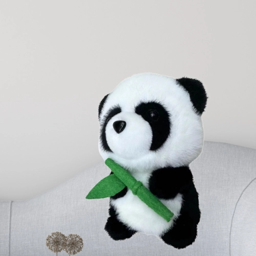 Plush Mascot Cuddly Toy Panda With Bamboo 18cm