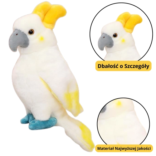 Plush Mascot Cuddly Toy Parrot Cockatoo White 35cm
