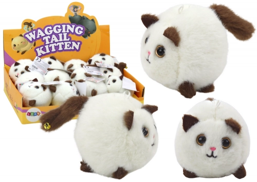 Plush Stretched Cat Jumping Mascot White