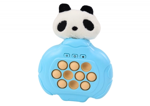 Pop-It Panda Game Plush Blue Arcade Console Pad Vibrations
