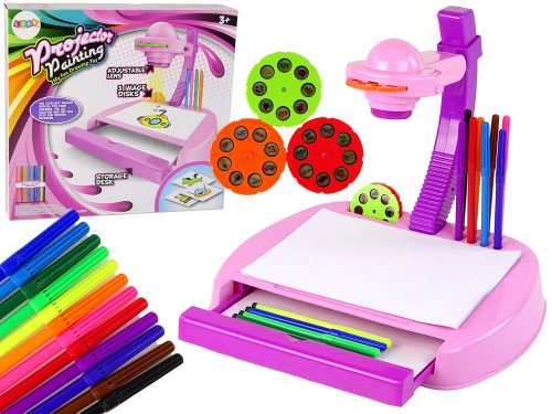 Projector Drawing Table Pink Maze Drawer