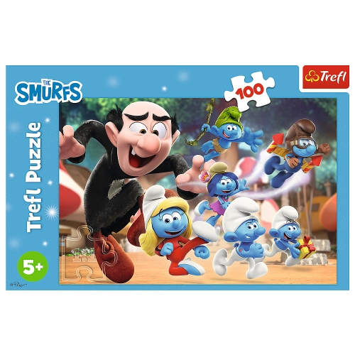 Puzzle - 100 - Papa Smurf's Teachings - Smurfs - Trefl 16481