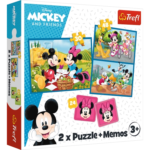 Puzzle - 2in1 + memos - Meet the heroes of Disney Trefl 93344