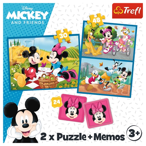 Puzzle - 2in1 + memos - Meet the heroes of Disney Trefl 93344