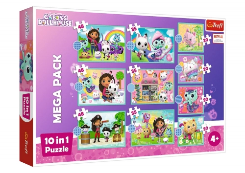 Puzzle 10 in 1 Gabi's Cat House In the world of Gabi Trefl 96003