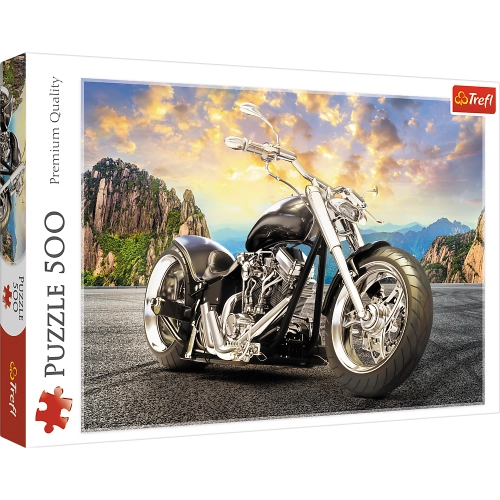 Puzzle 500 pcs. Black motorcycle 37384