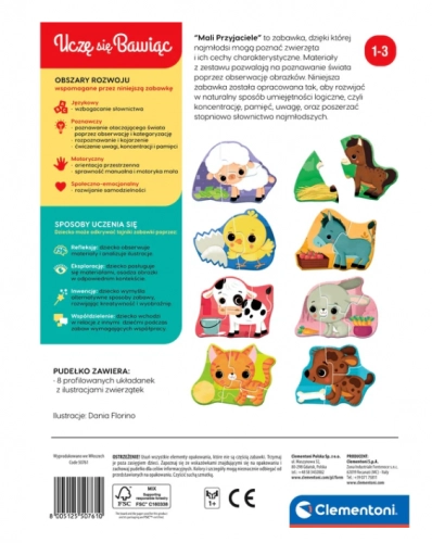 Puzzle Little Animal Friends Farm Polish Language Clementoni 50761