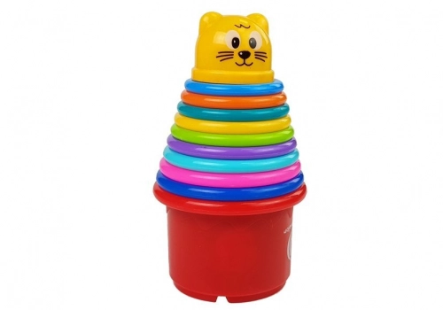 Pyramid Cups for a Baby with a Kitten Patterns