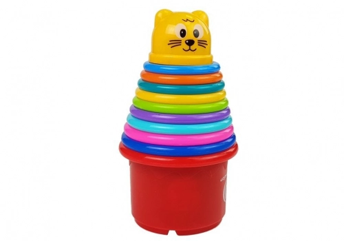 Pyramid Cups for a Baby with a Kitten Patterns