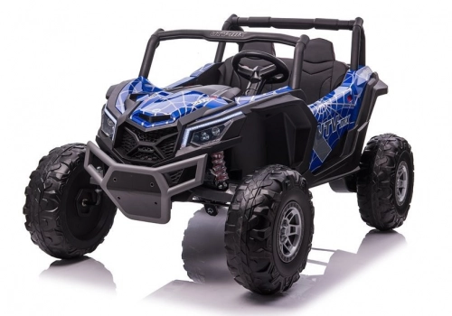 Divvietīgs bērnu elektromobilis Bagijs UTV-MX Blue Spider Painted