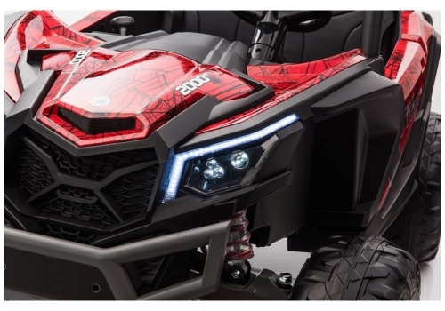 Divvietīgs bērnu elektromobilis Bagijs UTV-MX Red Spider Painted