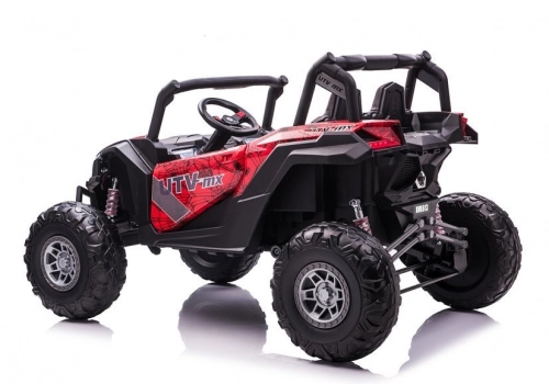 Divvietīgs bērnu elektromobilis Bagijs UTV-MX Red Spider Painted