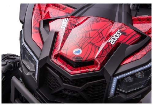 Divvietīgs bērnu elektromobilis Bagijs UTV-MX Red Spider Painted