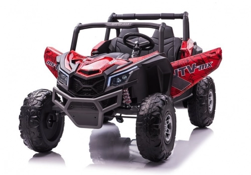 Divvietīgs bērnu elektromobilis Bagijs UTV-MX Red Spider Painted