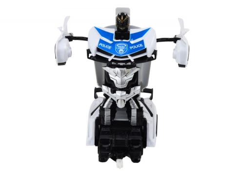 R/C Police Car 2in1 Car Robot Sounds Lights