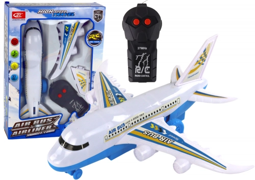 Radiovadāmā lidmašīna ar pulti Passenger Airplane White